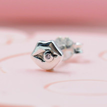 Me Collection Sterling Silver My Lips Single Stud with CZ Stud Earring (... - $8.80