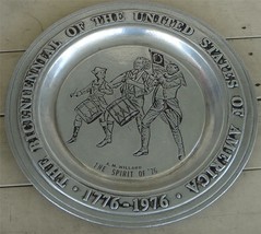Nice Vintage Pewter Collectible The Spirit of &#39;76 Plate, VERY GOOD COND - £23.80 GBP