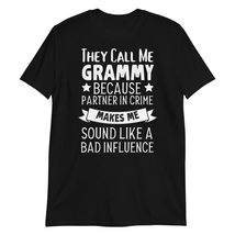 Grammy They Call Me Grammy Partner in Crime Mothers Day T-Shirt Black - £15.24 GBP+