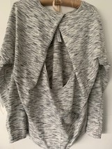 LULULEMON GET SET LONG SLEEVE SHIRT~SPACE DYE BLACK WHITE~4 8~NWT~USPS SHIP - $59.98