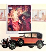 Packard 1927 All Weather Town Car Advertisement Automobilia Lithograph HM1C - $56.16 CAD