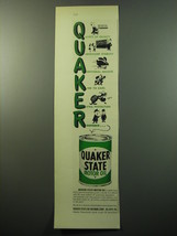 1950 Quaker State Motor Oil Ad - Quarts of Quality Underscore Stability - $18.49