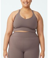 MSRP $30 Cotton On Trendy Plus Size Active Crop Top Bra Chocolate Brown ... - $14.60 CAD