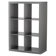 Vinyl Record Storage Bin 6 Crate Album Rack Stand Cube Shelf Grey Gray Furniture - £67.33 GBP