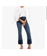 Spanx 20231R Cropped Flare Denim Jeans Medium Wash Dip Dye Hem S - €52,52 EUR