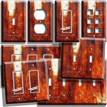 Rusted Patina Brushed Metal Style Light Switch Outlet Wall Plates Country Decor - £8.72 GBP+