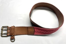 Rugby by Ralph Lauren Women Fabric/Leather Casual Belt (Brown) - £30.32 GBP