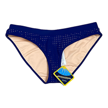 Fabletics Swimwear Bikini Bottom Size XS 2-4 Blue Peach Dots Vita Fabric... - £12.65 GBP