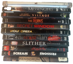 11 Piece Horror Movie DVD Lot: Scream, The Village, Wolf Creek, Saw - £12.04 GBP