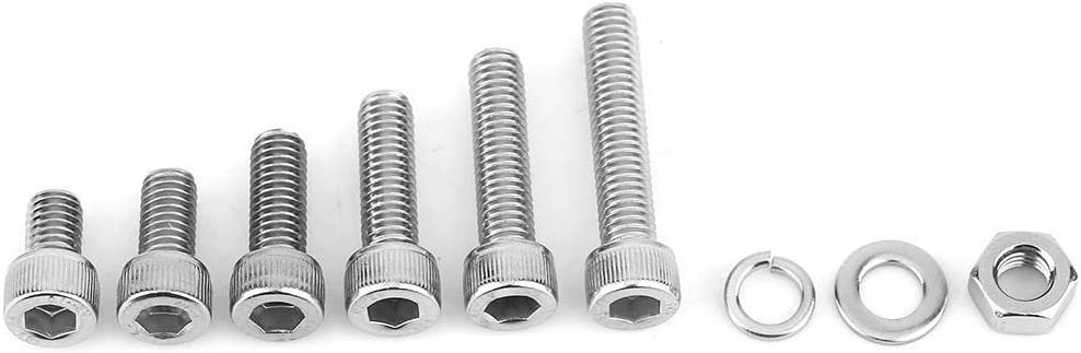 Stainless Steel M6 Hex Socket Head Cap Bolts Screws Nuts Washers, 120 Pcs.. - $30.98