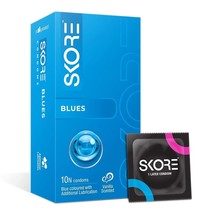 Skore Blue Condoms - 10 Count (Pack of 1) - £6.93 GBP