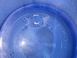 Vintage Pyrex 325 Clear Blue Glass Mixing Bowl 2.5L USA No Stovetop image 4