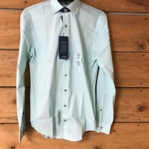 Kenneth Cole REACTION Men&#39;s Dress Shirt Slim Fit Technicole Stretch Solid Size - £46.68 GBP