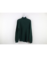 Vintage 70s Streetwear Womens XL Blank Ribbed Knit Turtleneck Sweater Green - $81.13 CAD