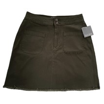 NEW Falls Creek Skirt Size 8 Medium Green Cotton Spandex Mini Distressed... - £7.14 GBP