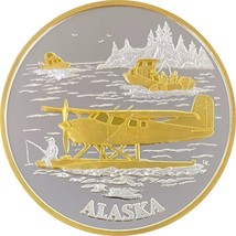 Alaska Mint Cessna 185 Aviation Gold Silver Medallion Proof 1Oz - $119.88
