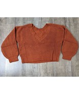 Lulus NWT Women&#39;s S Orange Cropped Knit Sweater AH - £13.21 GBP