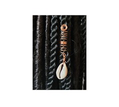  Cowrie Shell Loc Jewelry Copper Wire Wrapped Dreadlock Jewelr - £28.40 GBP