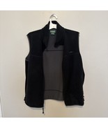 LL Bean Vest Mens Medium Black Fleece Full Zip Polartec Regular Outdoor ... - $23.14 CAD