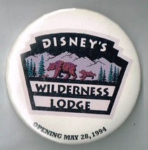 Disney&#39;s Wilderness Lodge Opening Pin back Buttton Pinback - £19.51 GBP