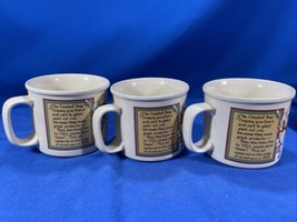 Campbell's Kids Soup Mugs Pea, Vegetable And Tomato Soup Set Of 3 -Westwood 1993 - $28.04