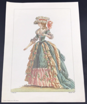 Patricia Nimocks Decoupage Print 18th Century Dress Gabriel de Saint-Aubin 9x12 - £7.46 GBP