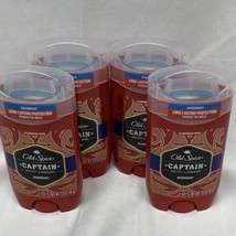 Old Spice Red Collection Deodorant for Men Lot of 4 Captain Scent 3 oz each - £22.92 GBP