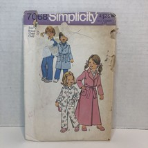 Simplicity 7068 Size 2 Child&#39;s Robe in 2 Lengths Pajamas - $12.86