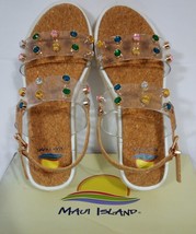 Maui Island Lilo Espadrille beaded Clear Accents Sandals Multicolor Size 8M - £24.16 GBP
