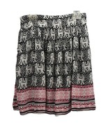 Japna Kids Skirt Size 10 Elephant Print Black Red - £10.34 GBP