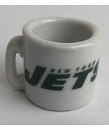 Vintage NFL Mini Coffee Cup Mug New York Jets 1.25&quot; Collectible Miniature - £7.81 GBP