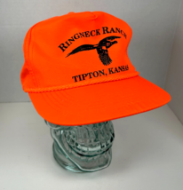Ringneck Ranch Tipton Kansas Rope Trucker Hat Cap Hi-Viz Neon Orange Hun... - $31.85 CAD