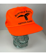Ringneck Ranch Tipton Kansas Rope Trucker Hat Cap Hi-Viz Neon Orange Hunting - $22.72
