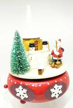 Santa&#39;s World Wooden Rotating Music Box (RED) - £27.89 GBP