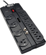 TLP1208TELTV 12 Outlet Surge Protector Power Strip, 8Ft Cord, Right- - $186.83 CAD