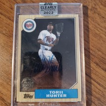 2022 Topps Torii Hunter Clearly Authentic series Twins Mariners Angels - £28.64 GBP