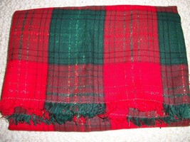 Holiday Plaid Tablecloth is perfect for the Christmas Season. (#0539) - £21.22 GBP