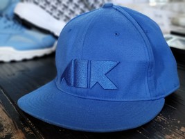 Vintage Nike Air Attack Anniversary Blue Acrylic/Wool Fitted Hat OSFM - £22.47 GBP