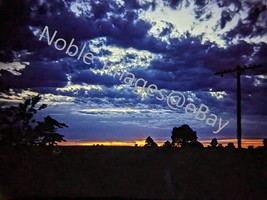 1959 Sunset Rolling Clouds Evening Sky Lincoln Nebraska Kodachrome 35mm Slide - £3.95 GBP