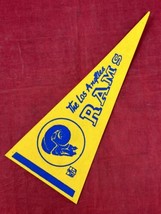 Vintage 1970s NFL Los Angeles Rams Felt Football 12&quot;x5&quot; Mini Pennant Banner - £9.42 GBP