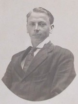 RPPC Handsome Dapper Young Gentleman in Tie Portrait Postcard AZO c1904-1918 - £6.28 GBP