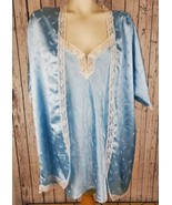Vtg California Dynasty Nightgown &amp; Cover 2pc Sleepwear Set Kimono Lace S... - £22.82 GBP
