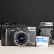 Canon PowerShot G5 5.0MP Digital Camera Black *GOOD/TESTED* W 512mb CF Card - $87.07