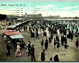 Sur Le Plage Atlantic Ville Neuf Jersey Nj 1911 DB Carte Postale G6 - $7.13
