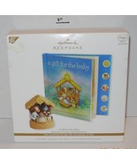 HALLMARK KEEPSAKE 2010 &quot;A GIFT FOR THE BABY&quot; INTERACTIVE BOOK ORNAMENT S... - £37.41 GBP