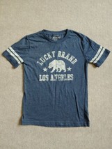 Lucky Brand Bear T Shirt Youth Size Small Los Angeles Blue &amp; White - £11.76 GBP