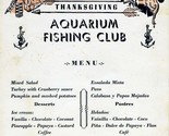Aquarium Fishing Club Thanksgiving Menu Puerto Rico 1950&#39;s - $41.69