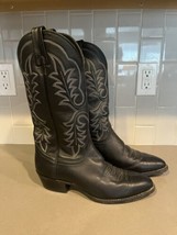J Chisholm 5510 Cowboy Western Boots Size  9 1/2 D Black - £60.79 GBP