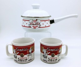 Vintage Campbell&#39;s Soup Pot Set with 2 Soup Kids Cups - £19.66 GBP