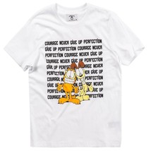GarfieldxBSX Indigo Collection Garfield &amp; Odie Never Give Up White T Shi... - £15.72 GBP